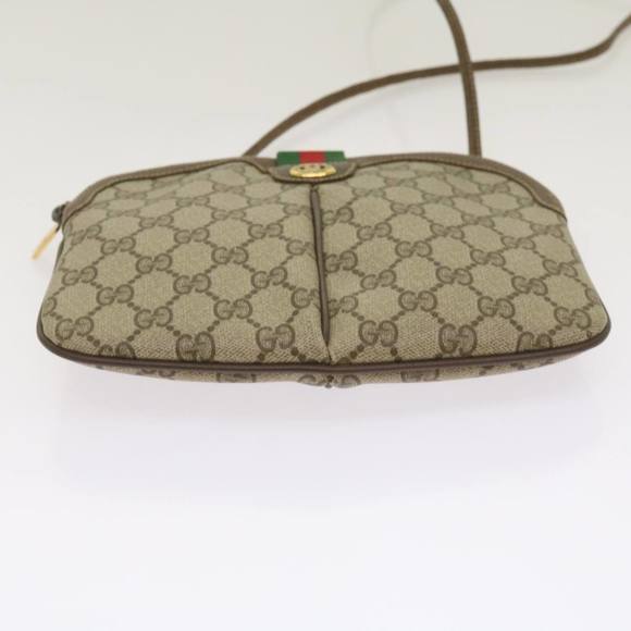 GUCCI GG Canvas Web Sherry Line Shoulder Bag Red Beige 904 02 047 Auth yk10868 - Picture 5 of 16